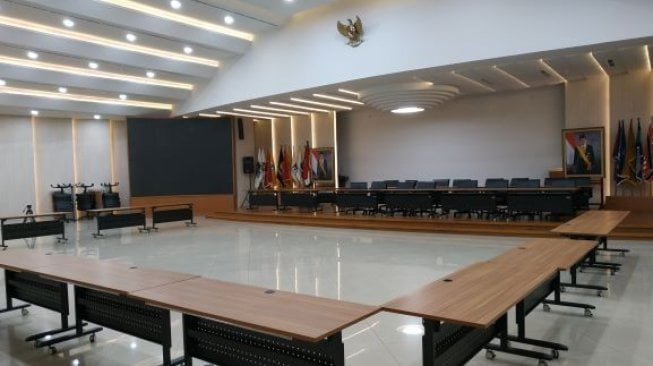 Ruang Rapat Komisi Pemilihan Umum (KPU) di Jalan Imam Bonjol, Jakarta Pusat. [Suara.com/Fakhri Fuadi]