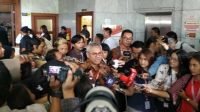 Ketua KPU RI Arief Budiman di gedung MK. (Suara.com/Yasir)