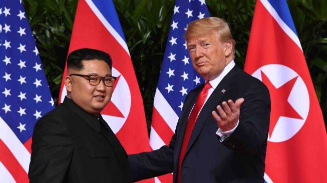 Pemimpin Korea Utara Kim Jong Un mengadakan pertemuan dengan Presiden Amerika Serikat Donald Trump. (Ist)