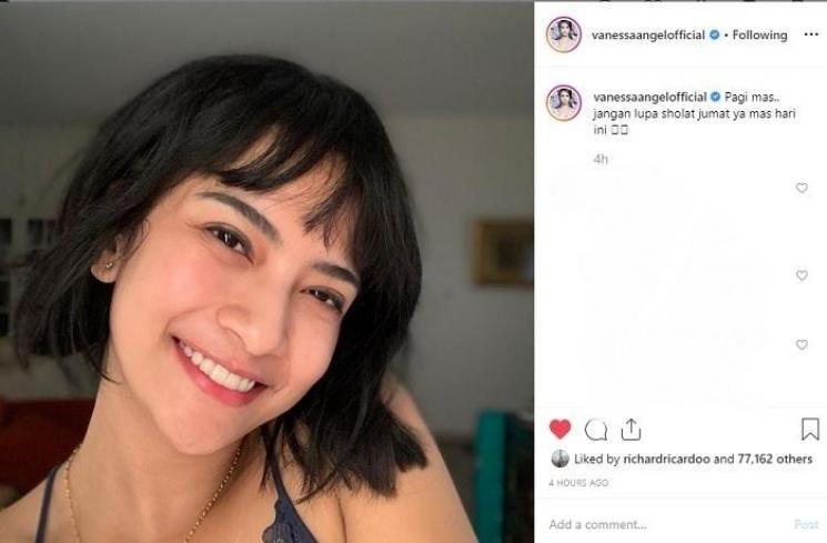Gaya rambut baru Vanessa Angel (Instagram @vanessaangelofficial)