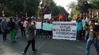 Mahasiswa Papua di Bogor unjuk rasa terkait aksi rasisme yang terjadi di Malang dan Surabaya. (Suara.com/Rambiga).