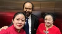 Puan Maharani, Surya Paloh dan Megawati Soekarnoputri selfie. (Instagram/@puanmaharani)