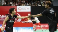 Pasangan ganda campuran Indonesia, Tontowi Ahmad/Apriyani Rahayu, menjadi salah satu wakil RI yang akan bertanding di babak kedua Indonesia Masters 2020 hari ini, Kamis (16/1). [Humas PBSI]