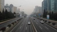 Lalu lintas di Jalan lingkar 2 Beijing menawan Dongzhimen, sepi, pada 2 Februari 2020. (ANTARA/M. Irfan Ilmie)