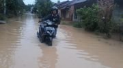 Banjir di kawasan perumahan Kembar Lestari Kota Jambi