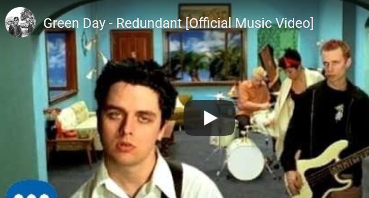 Lirik Lagu Redundant - Green Day