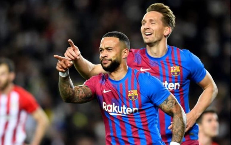 Duo striker Belanda milik Barcelona, Memphis Depay dan Luuk de Jong