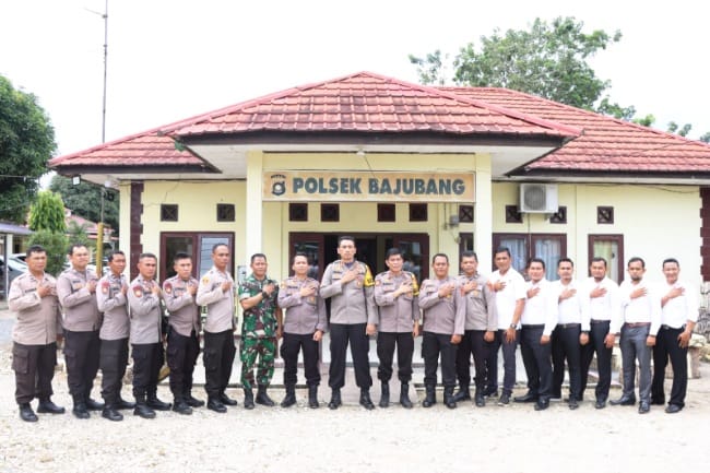 Kapolres Batanghari AKBP Bambang Purwanto Saat Kunker ke Polsek Bajubang