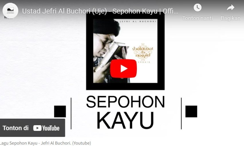 Lagu Sepohon Kayu – Jefri Al Buchori. (Ist)
