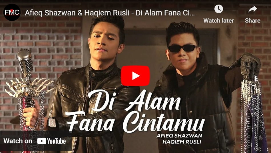 lagu di alam fana cintamu afieq shazwan ft haqiem rusli.