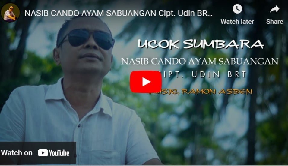 Lagu Minang Nasib Cando Ayama Sabuangan – Ucok Sumbara.