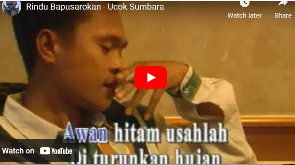 Lagu Minang Rindu Bapusarokan – Ucok Sumbara.