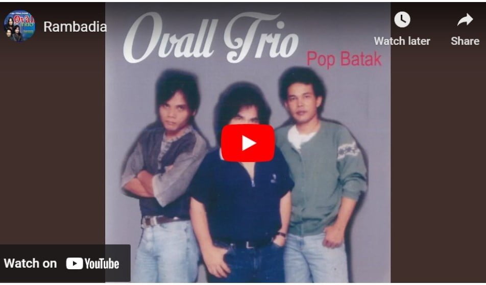 Lagu Tapanuli Rambadia – Ovall Trio. Lagu Tapanuli Rambadia – Ovall Trio.