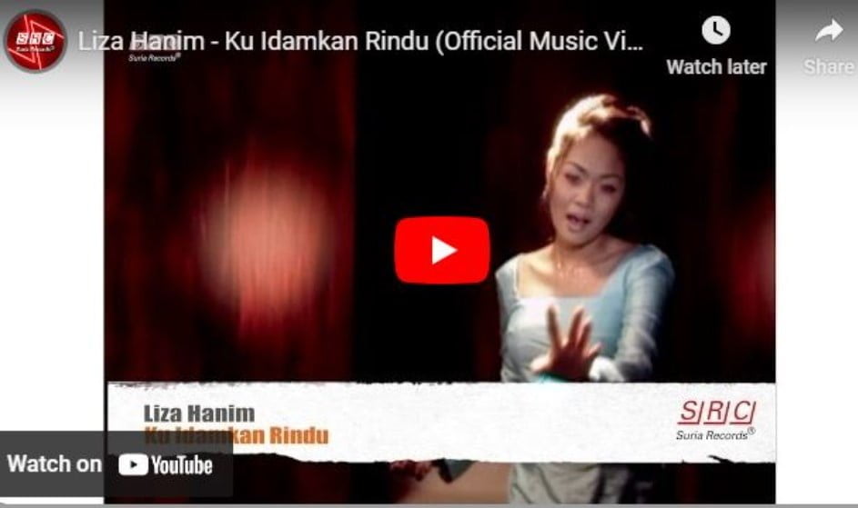 Lagu Ku Idamkan Rindu – Liza Hanim.