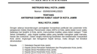 11 instruksi walikota jambi terkait kabut asap