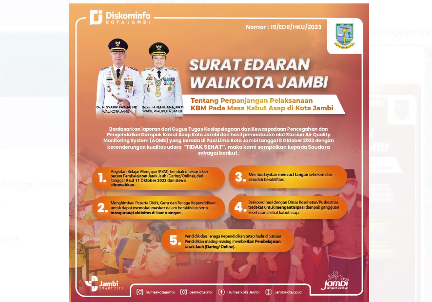 edaran wali kota jambi edaran wali kota jambi