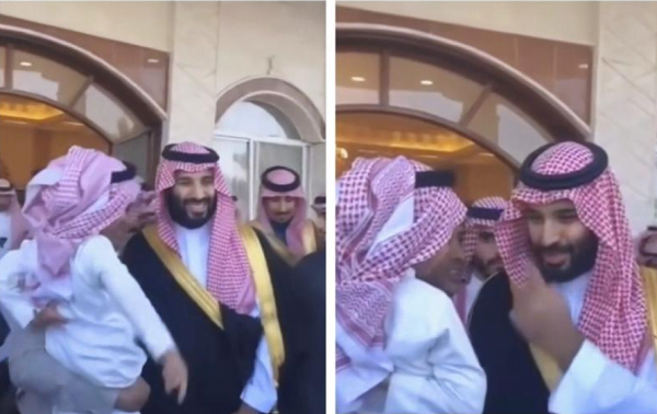 viral seorang abak kecil meminta mobil mewah mercedes benz saat bertemu pangeran arab mohammed bin salman al saud.