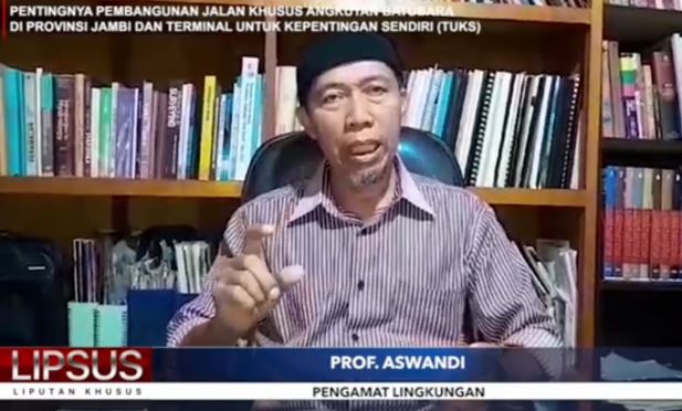 prof aswandi, pengamat lingkungan jambi.