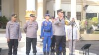 kapolda jambi saat pimpin apel perdana tahun 2024.