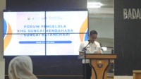 Pembukaan kegiatan forum pengelola KHG Sungai Mendahara - Sungai Batanghari.