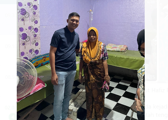 m hafiz fattah saat temui rumna di rumah bersalin. m hafiz fattah saat temui rumna di rumah bersalin.