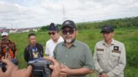 sekda provinsi jambi sudirman saat tinjau lokasi stockpile batubara.