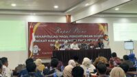 KPU Merangin gelar rapat pleno rekapitulasi penghitungan suara tingkat kabupaten di aula Hotel Family Inn. Kamis (29/2/2024). Foto: Edo