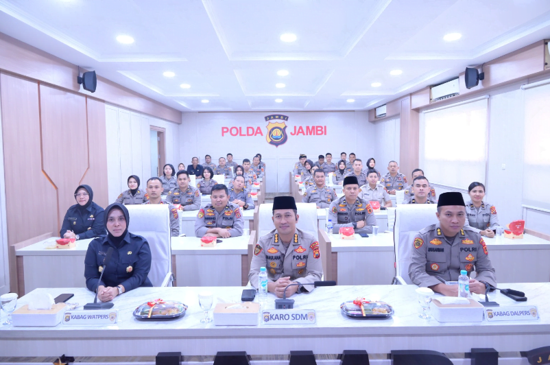 polda jambi ikuti pelaksanaan doa bersama lintas agama dalam rangka pengamanan pemilu 2024 via zoom meeting
