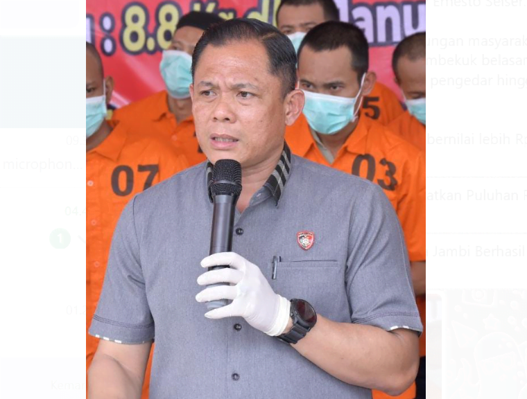 direktur reserse narkoba polda jambi akbp ernesto seiser.