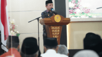 Gubernur Jambi, Al Haris saat hadir diacara Penandatanganan Memorandum of Understanding (MoU) Pengadilan Tinggi Agama Jambi dengan Lembaga Adat Melayu Jambi.