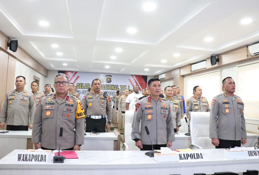 epala Kepolisian Daerah (Kapolda) Jambi, Irjen Pol. Rusdi Hartono memimpin pelaksanaan acara Gelar Operasional (GO) Triwulan (TW) I Polda Jambi dan Jajaran
