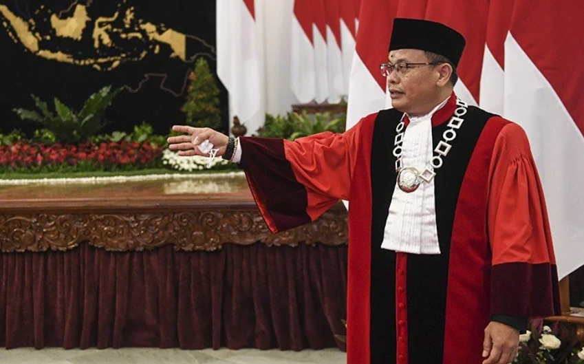 Hakim MK Guntur Hamzah dilaporkan ke Majelis Kehormatan Mahkamah Konstitusi (MKMK). (Foto Antara).
