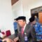 Pj Bupati Merangin H Mukti memberikan keterangan pers usai melakukan pelantikan puluhan pejabat di Auditorium Rumah Dinas Bupati Merangin. Rabu (17/4/2024).