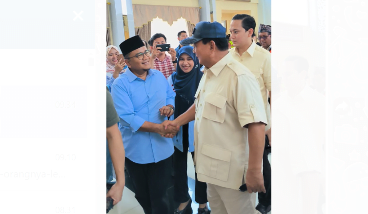 h. maulana (kiri) saat bersama prabowo subianto (kanan). h. maulana (kiri) saat bersama prabowo subianto (kanan).