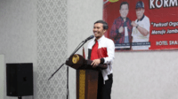 ketua dprd provinsi jambi sekaligus ketua kormi provinsi jambi, edi purwanto menghadiri rapat kerja kormi provinsi jambi.
