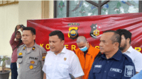 konferensi pers polda jambi mengenai penetapan tersangka penyebar video syur yang viral beberapa waktu lalu