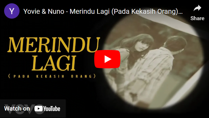 lagu merindu lagi yovie & nuno