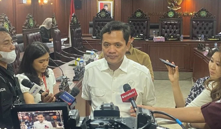 wakil ketua umum dpp partai gerindra habiburokhman di kompleks parlemen senayan, jakarta pusat wakil ketua umum dpp partai gerindra habiburokhman di kompleks parlemen senayan, jakarta pusat