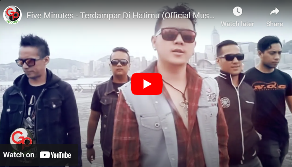 lagu terdampar di hatimu five minutes.