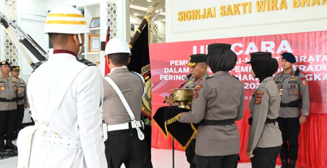polda jambi gelar upacara pemuliaan nilai nilai tribrata di hari bhayangkara ke 78