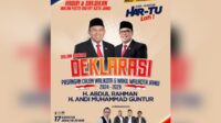 Konser Ari Lasso malam ini, dalam rangka deklarasi H Abdul Rahman-Andi Muhammad Guntur, di Jambi. Foto : dok tim
