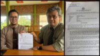 Direktur RS MMC Bangko, drg. Fadel Hidayat didampingi Kuasa Hukum Musri Nauli SH. Rabu (7/8/2024).