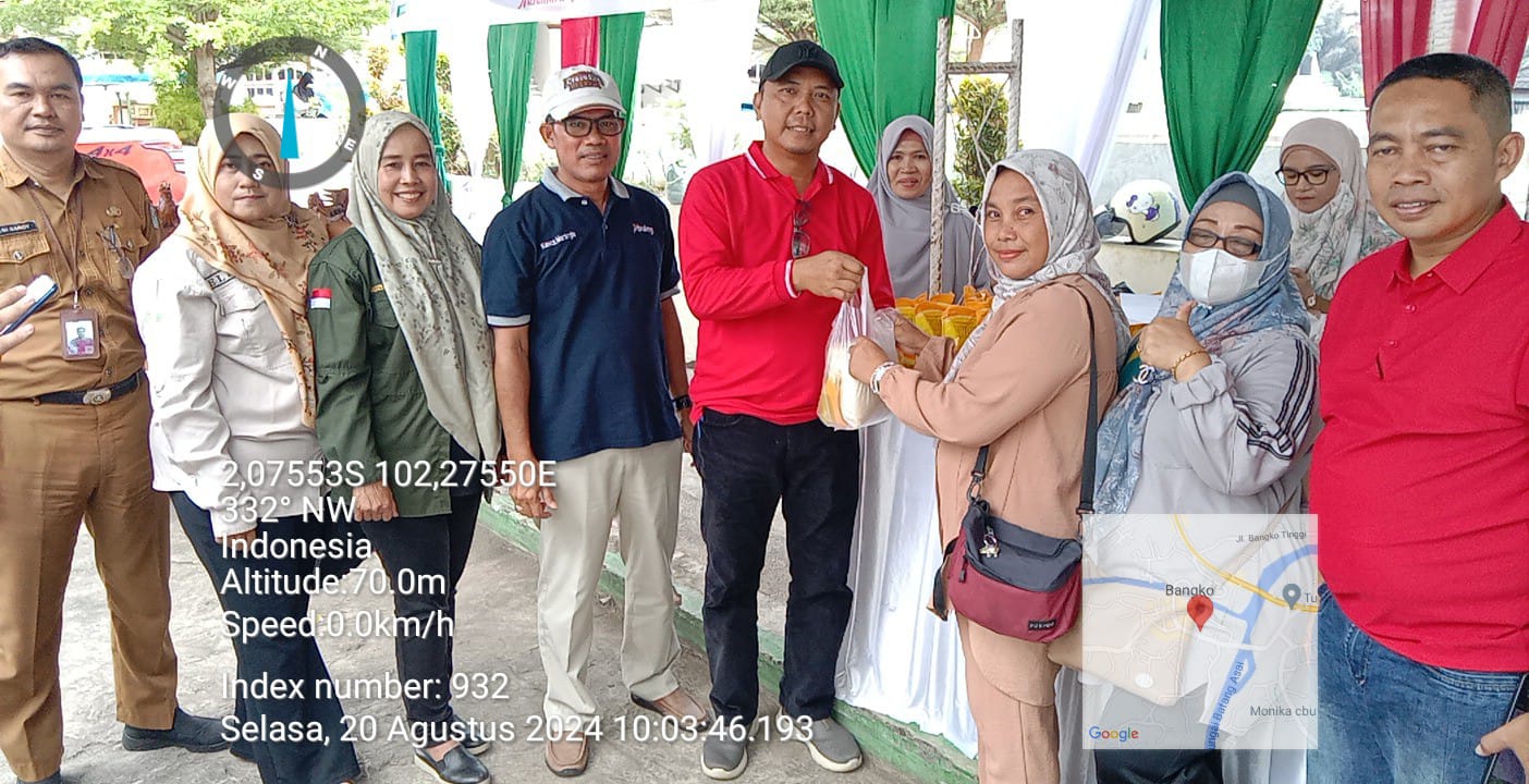 Gerakan Pangan Murah (GPM) digelar Pemkab Merangin melalui Dinas Ketahanan Pangan. Selasa (20/8/2024).