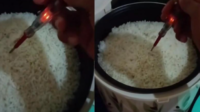 viral pria ini kaget kesetrum nasi saat mau makan