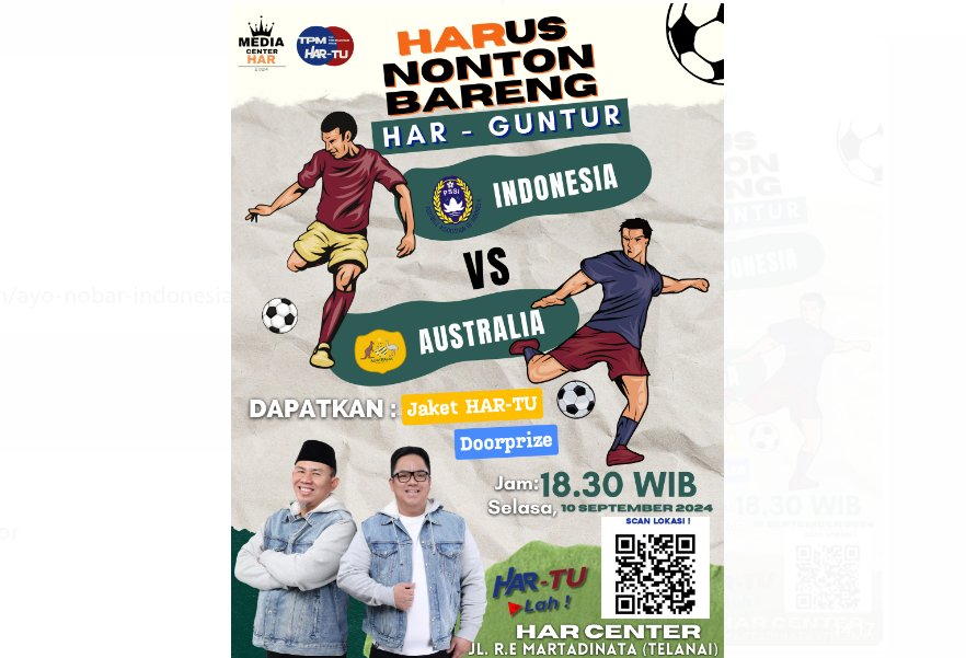 ayo nobar indonesia vs australia di posko centre rahman guntur ayo nobar indonesia vs australia di posko centre rahman guntur