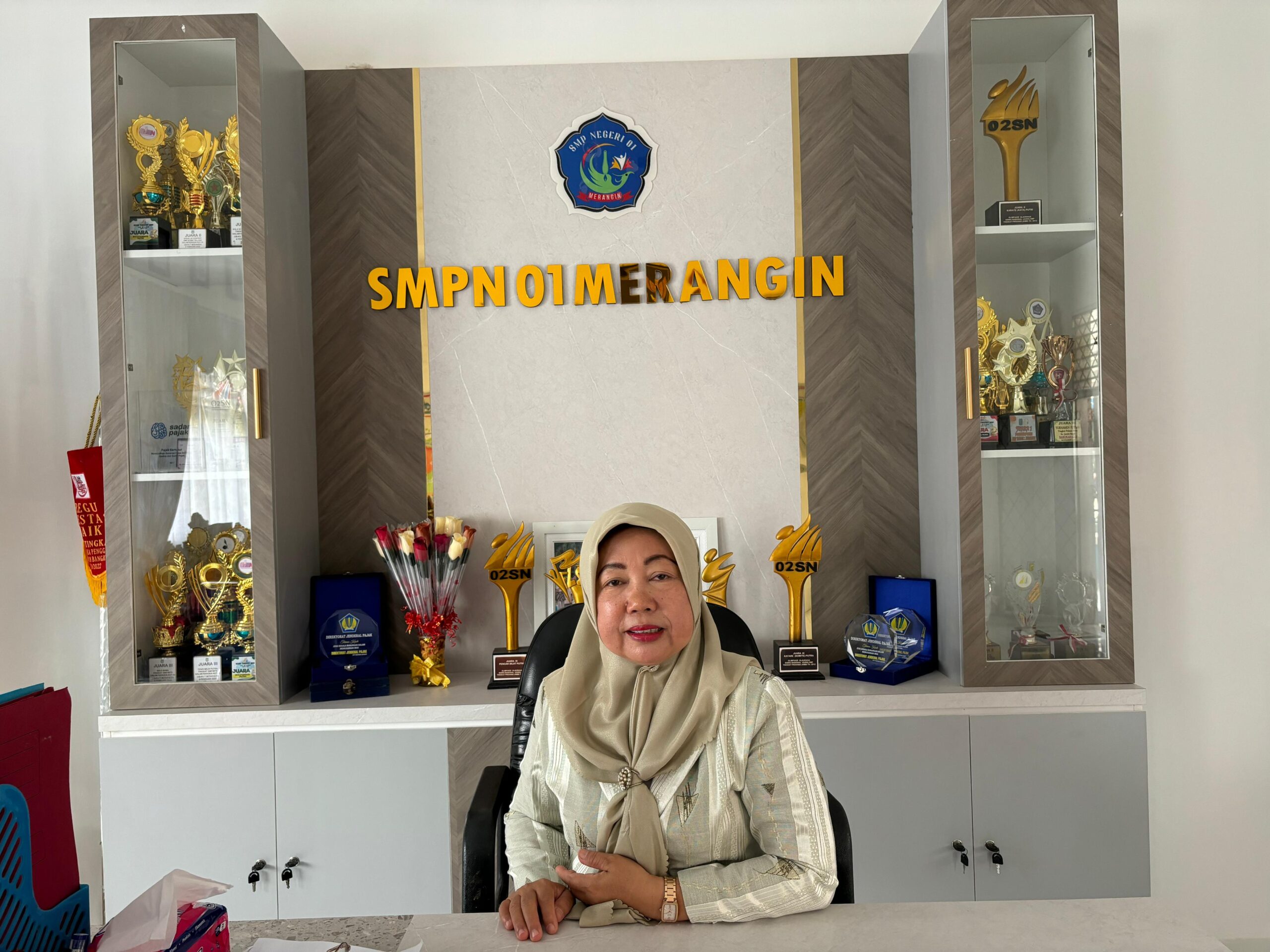 Kepala SMPN 1 Merangin, Ismalinda. foto: Edo Jambiseru