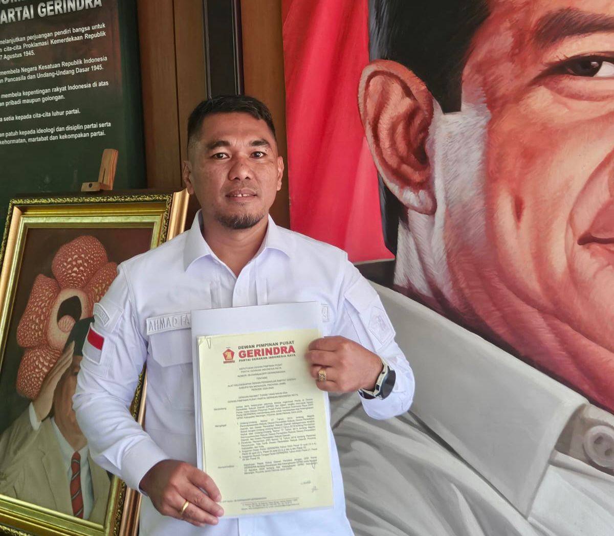 Bripka Purn Ahmad Pahmi Anggota DPRD Merangin Partai Gerindra. foto: ist