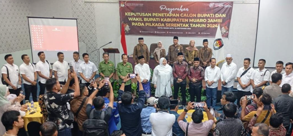 muaro jambi ada empat pasang yang bersaing di pilkada serentak 2024