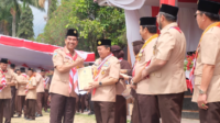 pj bupati muaro jambi dan sekda hadiri upacara puncak hari pramuka ke 63 provinsi jambi