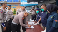 puluhan personel ditlantas polda jambi di tes urine